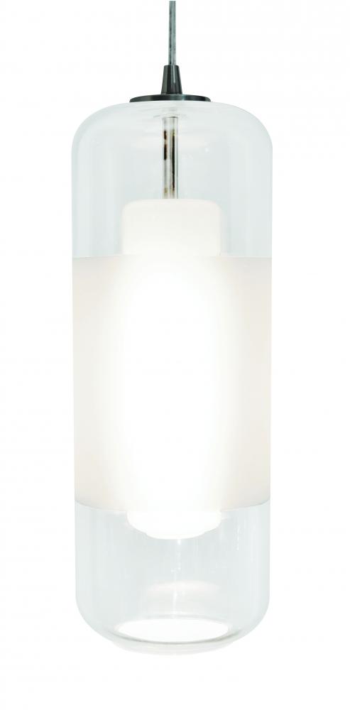 Hermosa LED Pendant - 3000K - 120V - Satin Nickel - Clear