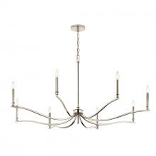 Kichler 52697PN - Malene 52 Inch 8 Light Chandelier in Polished Nickel