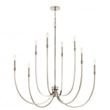 Kichler 52699PN - Malene 45.25 Inch 8 Light Foyer Chandelier in Polished Nickel