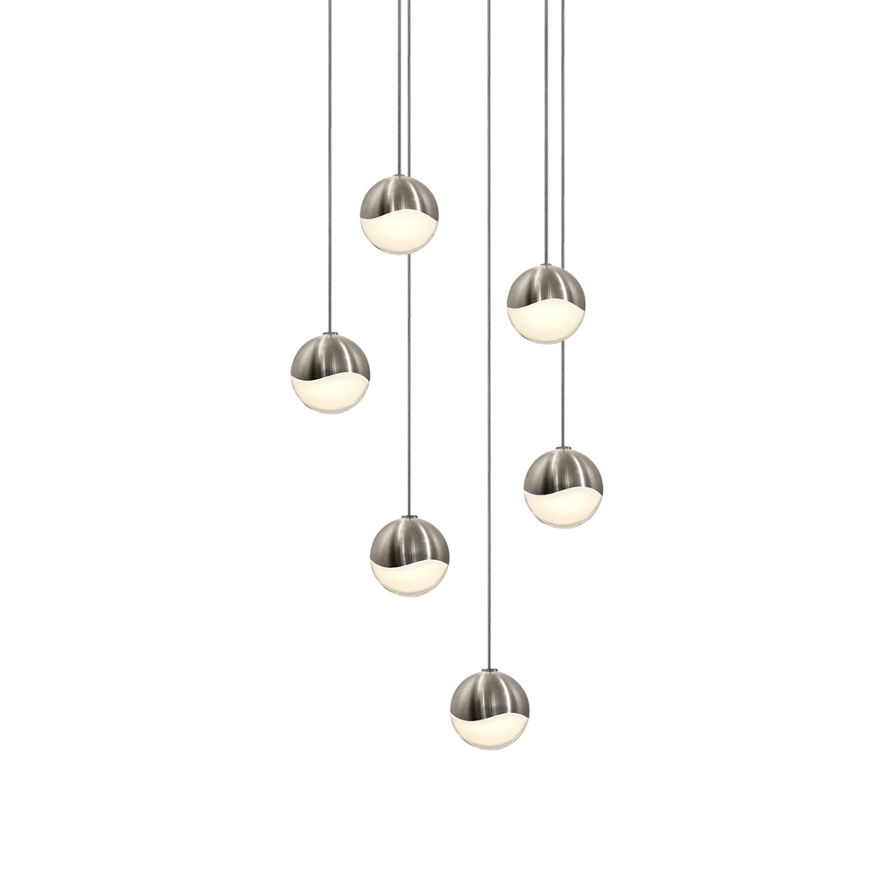 6-Light Round Small LED Pendant