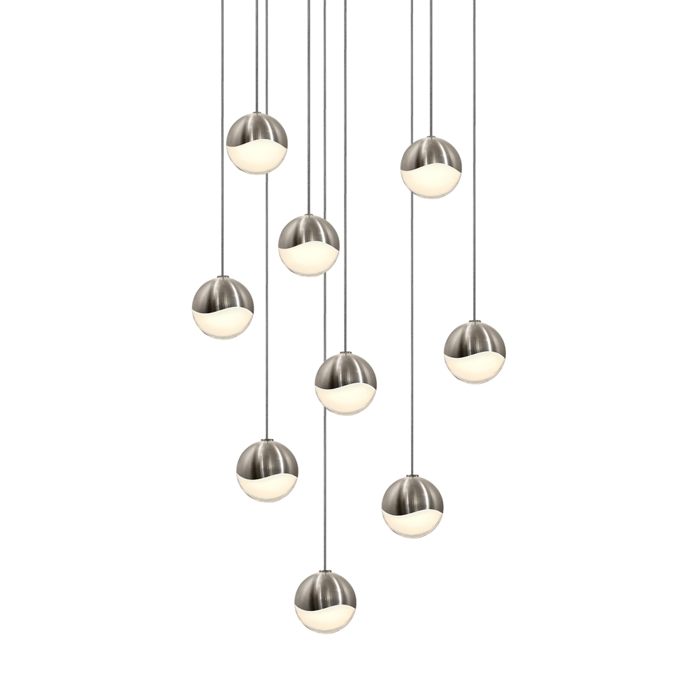 9-Light Round Small LED Pendant