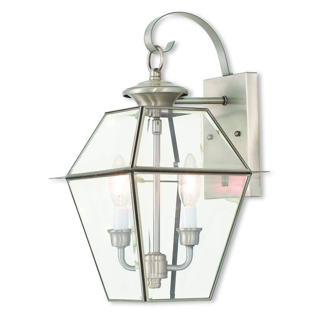 2 Light BN Outdoor Wall Lantern