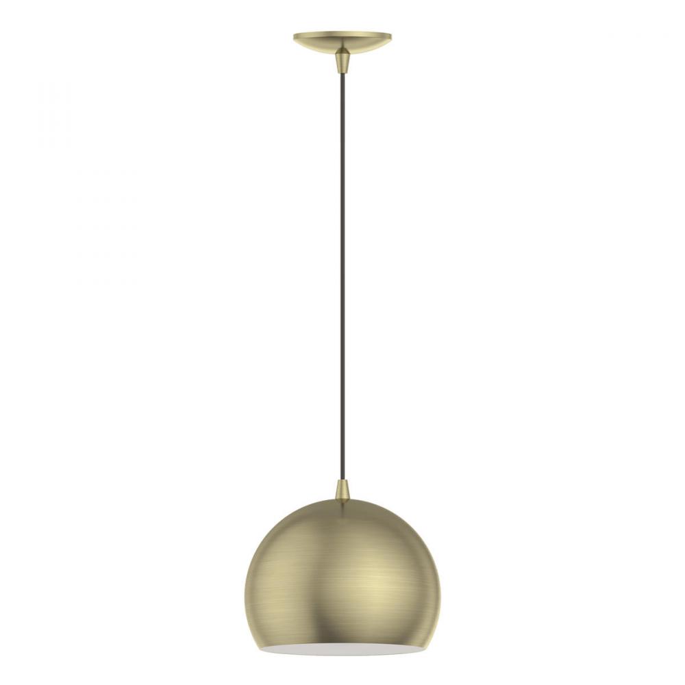 1 Light Antique Brass Pendant