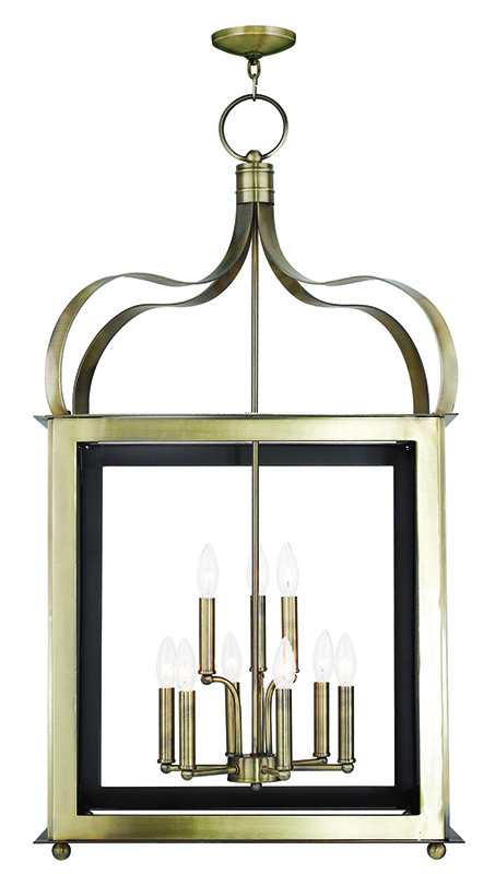 6 Light + 3 Light Antique Brass Lantern