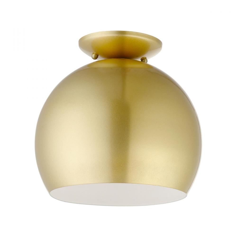 1 Light Soft Gold Semi-Flush Mount