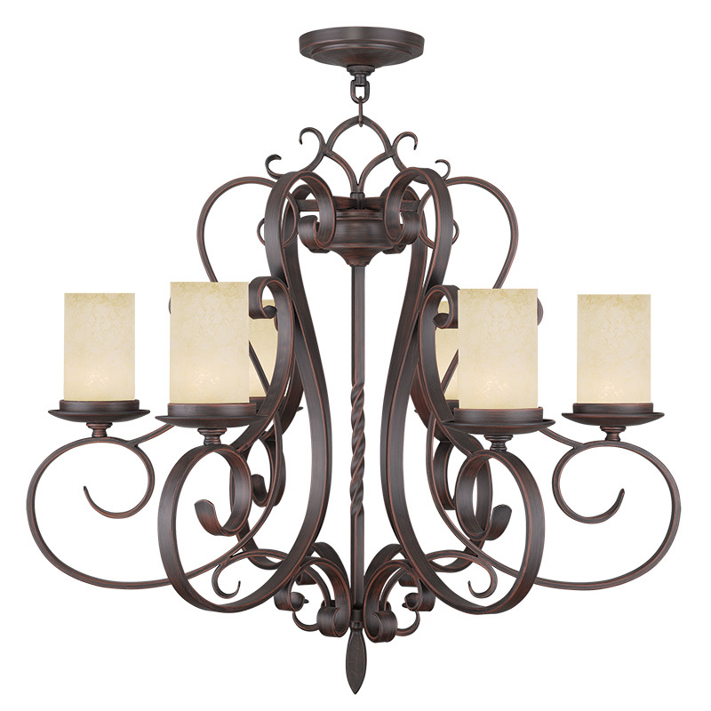 6 Light Imperial Bronze Chandelier