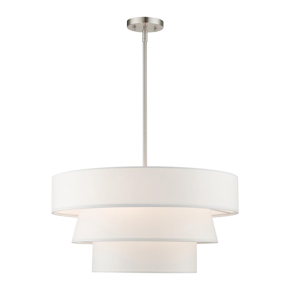 4 Light Brushed Nickel Pendant Chandelier