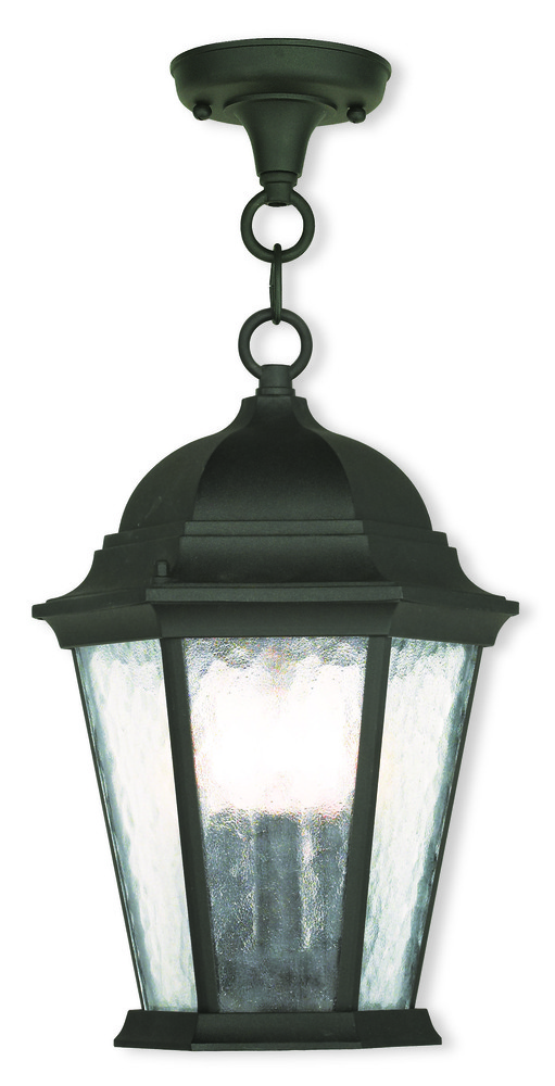 3 Light Textured Black Chain Lantern