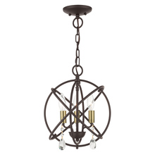 Livex Lighting 40903-07 - 3 Lt Bronze Convertible Chandelier / Semi Flush