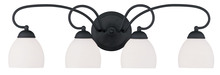 Livex Lighting 4754-04 - 4 Light Black Bath Light