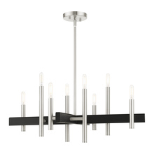 Livex Lighting 49348-91 - 8 Lt Brushed Nickel  Chandelier