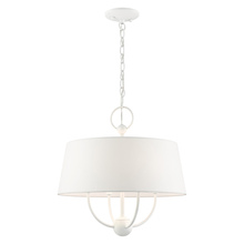 Livex Lighting 49844-03 - 4 Lt White Pendant Chandelier