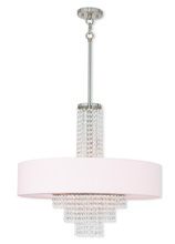 Livex Lighting 51037-91 - 5 Light Brushed Nickel Pendant