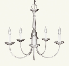 Livex Lighting 6030-91 - 5 Light Brushed Nickel Chandelier