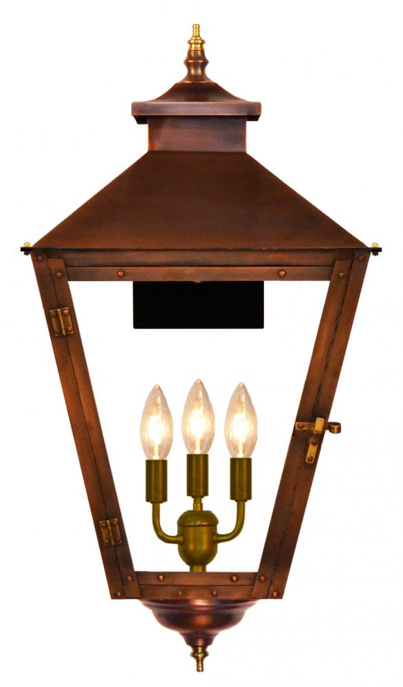 The CopperSmith Conception Street 29" Tall Copper Electric Wall Mount Outdoor Light Lantern Scon