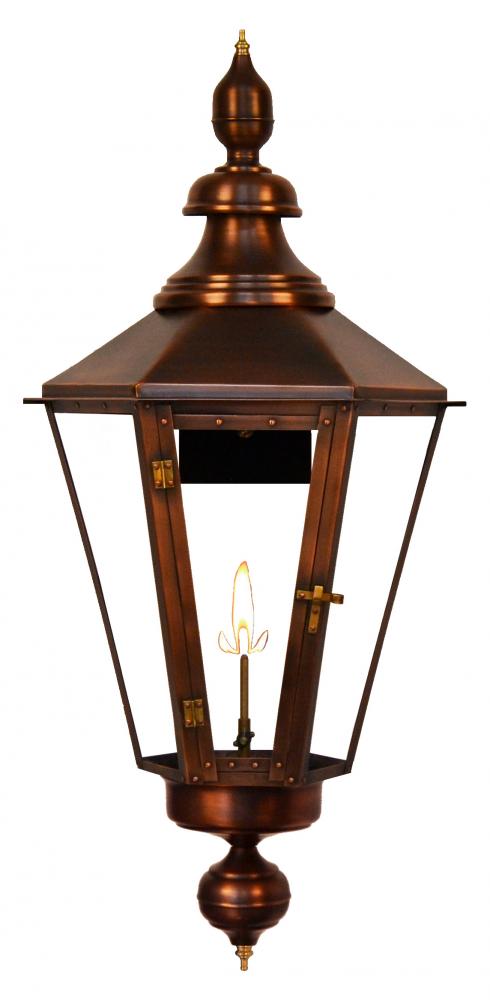 The CopperSmith Eslava Street 42" Tall Copper Gas Wall Mount Outdoor Light Lantern Sconce