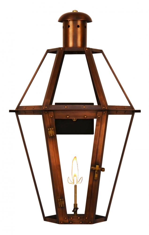 The CopperSmith Mount Vernon 25" Tall Copper Gas Wall Mount Outdoor Light Lantern Sconce