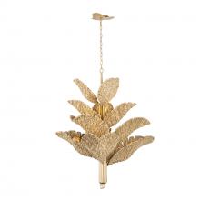 Varaluz 901C12FGN - Banana Leaf 12-Lt Chandelier - French Gold/Natural Seagrass