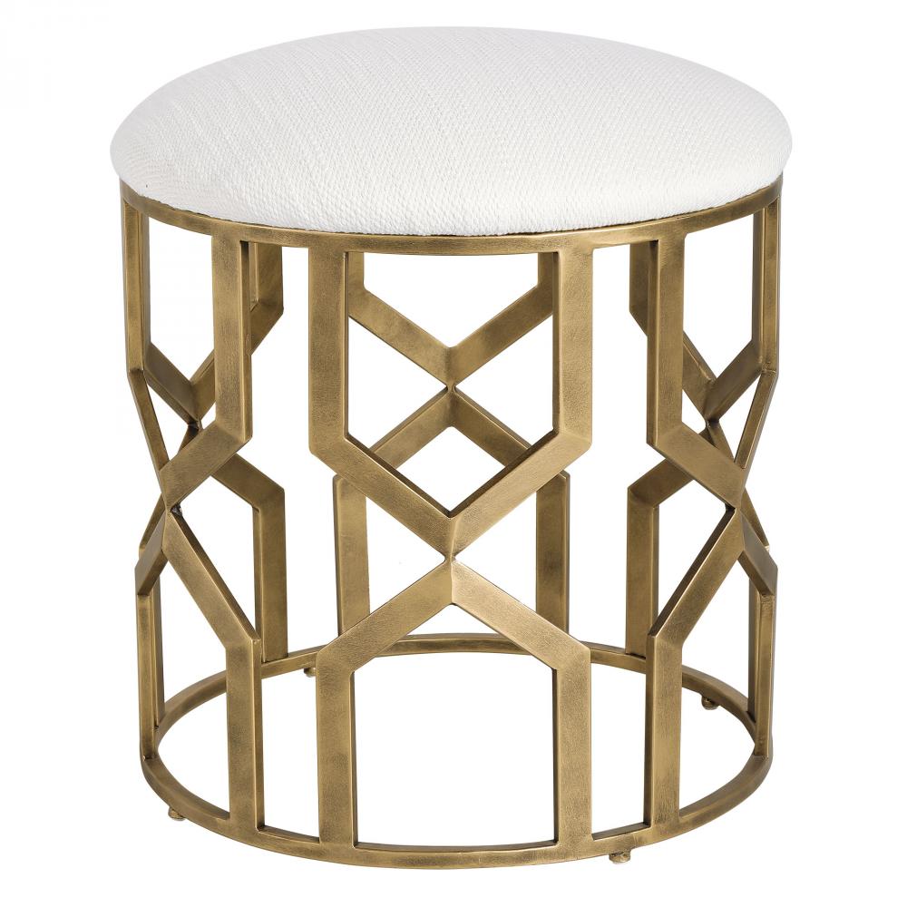 Trellis Geometric Accent Stool