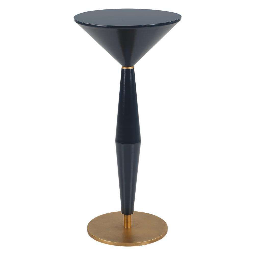 Luster Navy Blue Accent Table