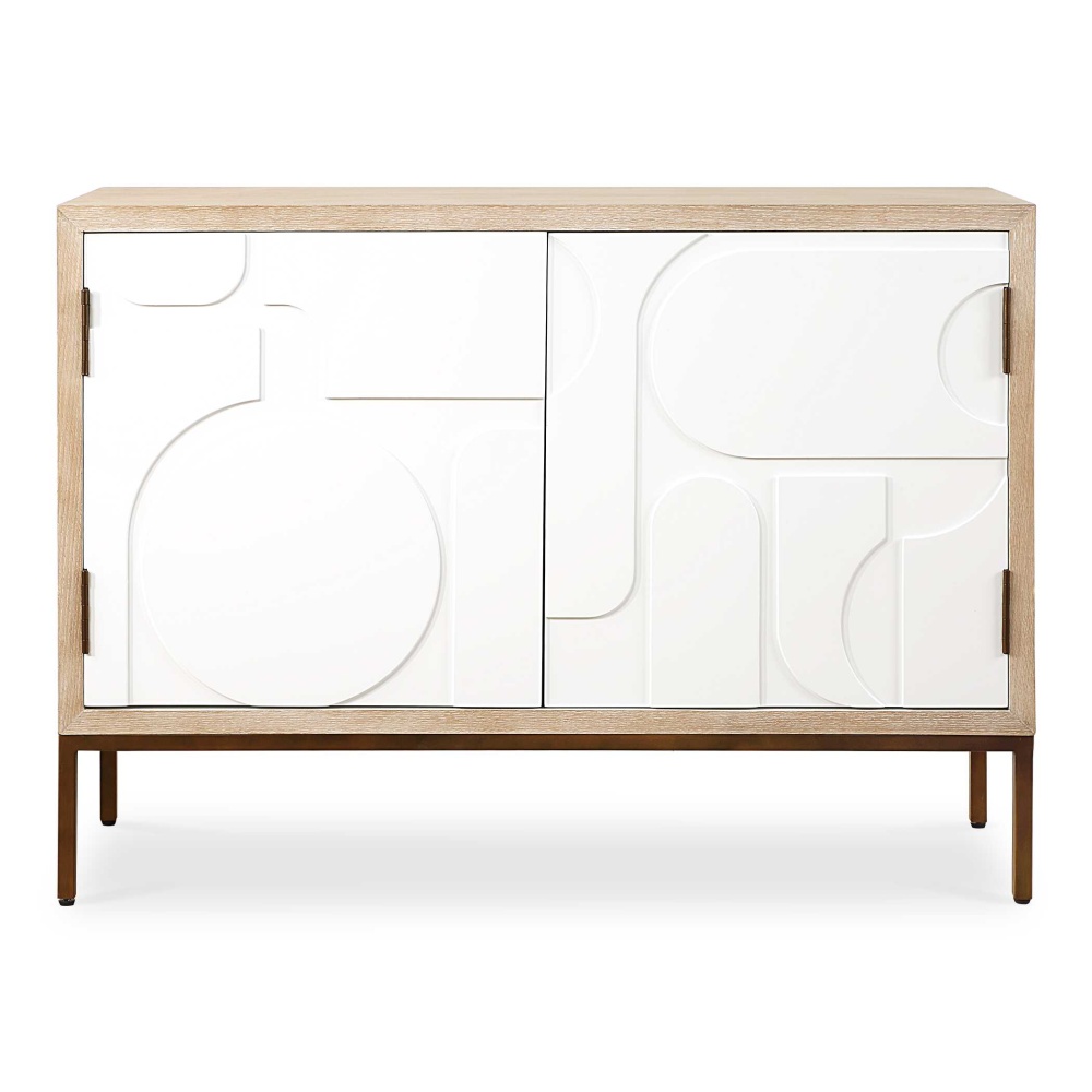 Uttermost Weimar 2 Door White Cabinet