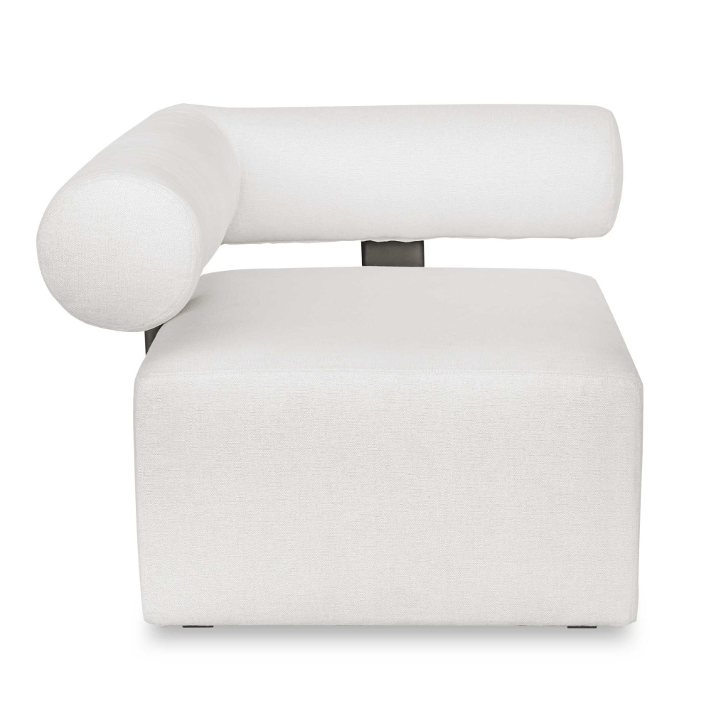 Uttermost Bolster Back White Outdoor Corner Sofa
