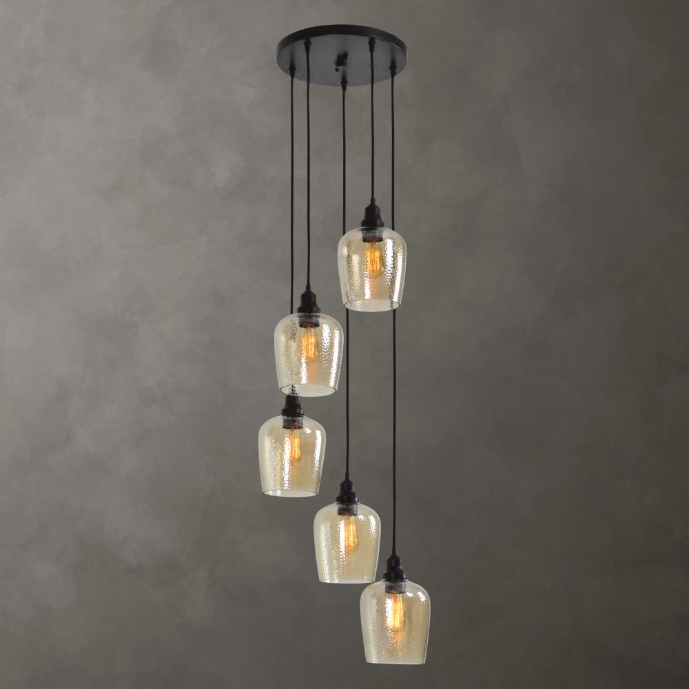 Uttermost Aarush 5 Light Glass Cluster Pendant