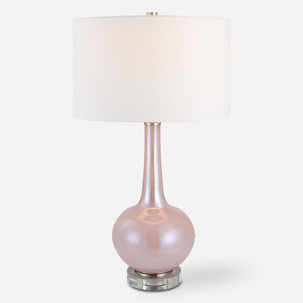 Uttermost Rosa Pink Glass Table Lamp