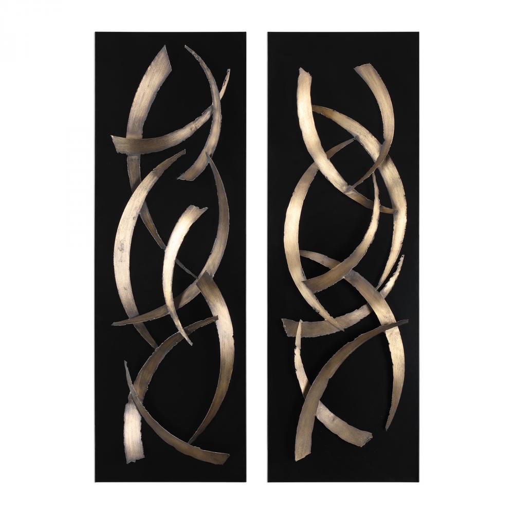 Uttermost Brushstrokes Metal Wall Art, S/2