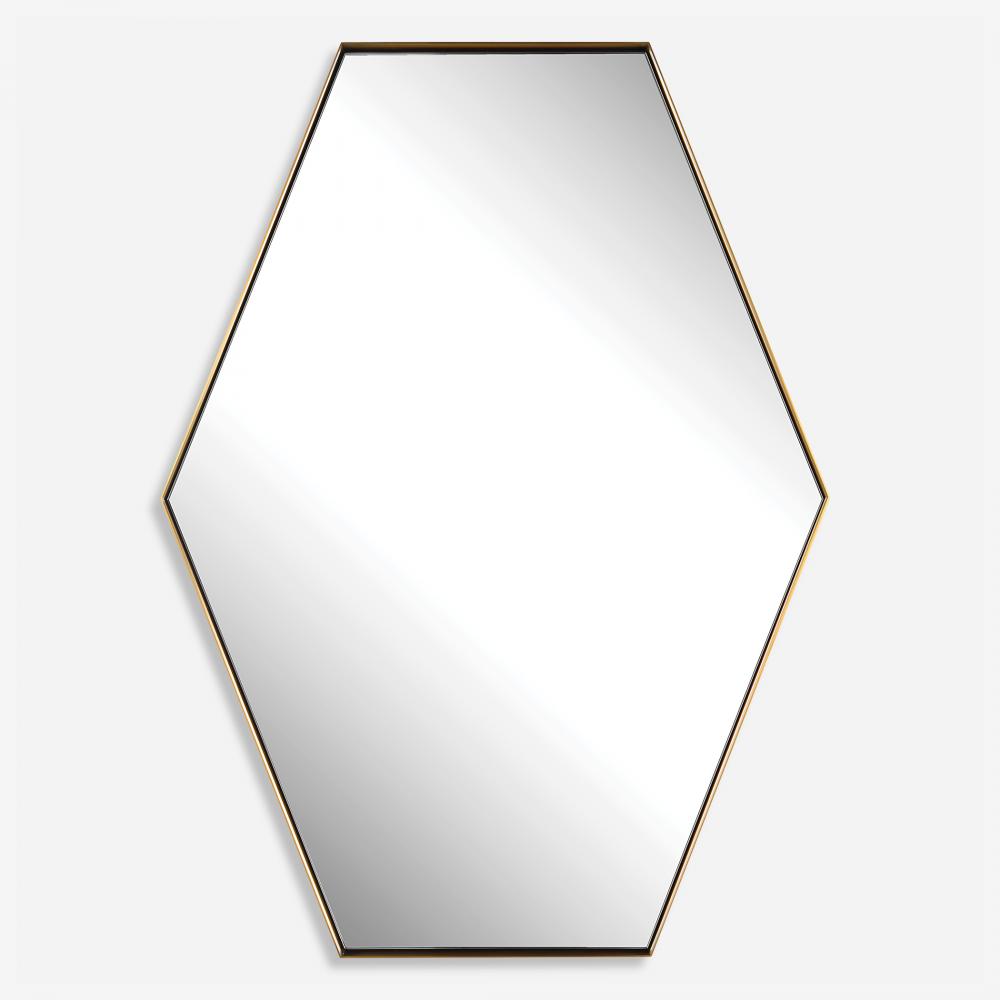 Uttermost Ankara Brass Hexagon Mirror