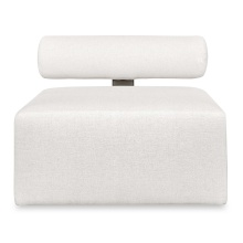 Uttermost 53032 - Uttermost Bolster Back White Armless Outdoor Sofa