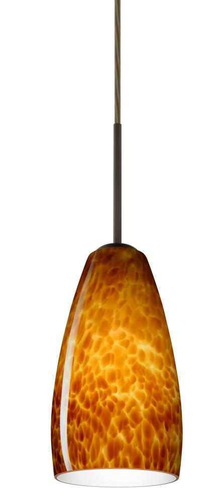 Besa Chrissy Pendant Bronze Amber Cloud 1x40W Halogen