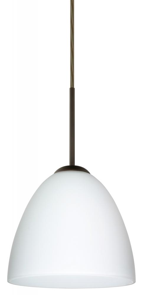 Besa Vila Pendant Bronze Opal Matte 1x60W Medium Base