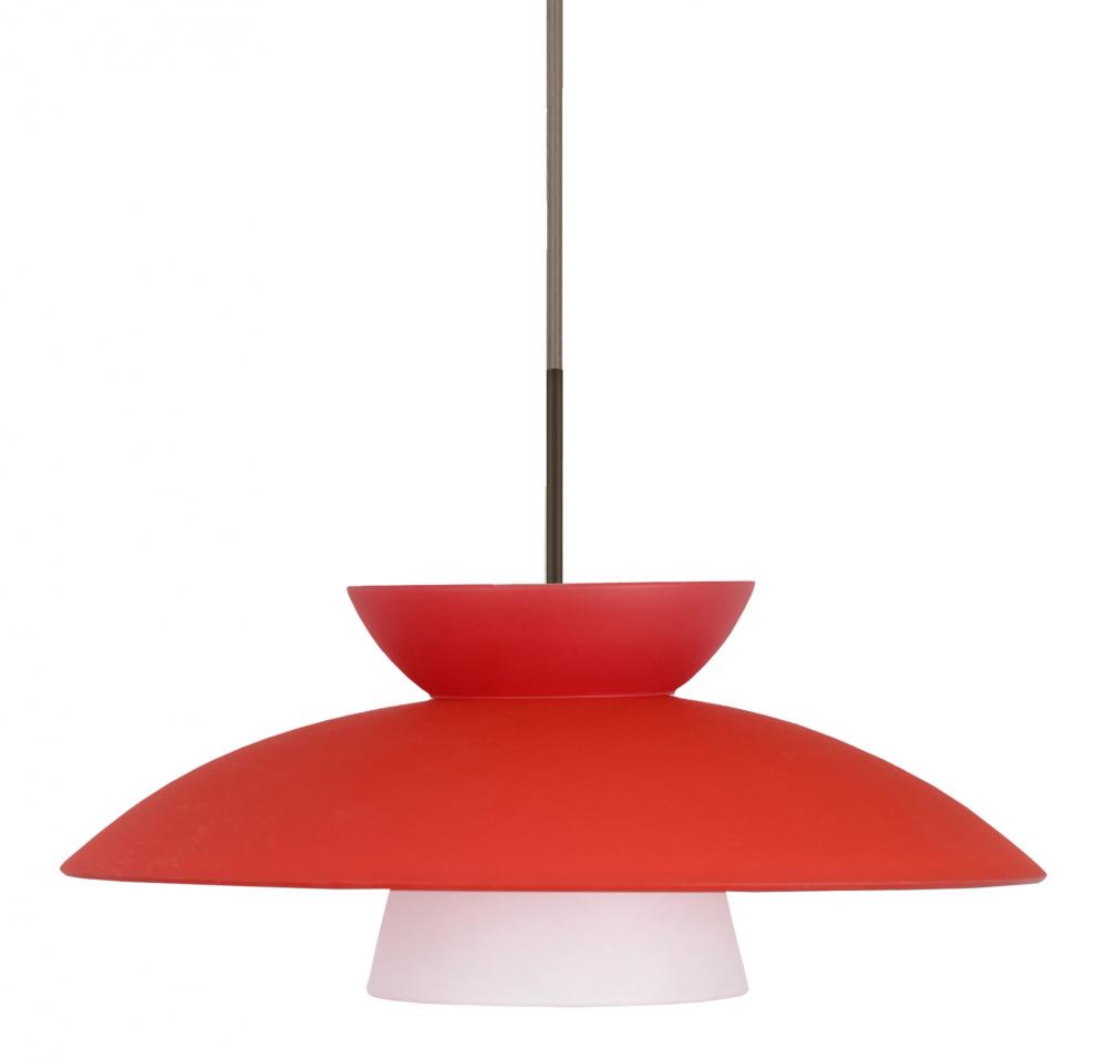 Besa Trilo 15 Pendant Red Matte Bronze 1x9W LED