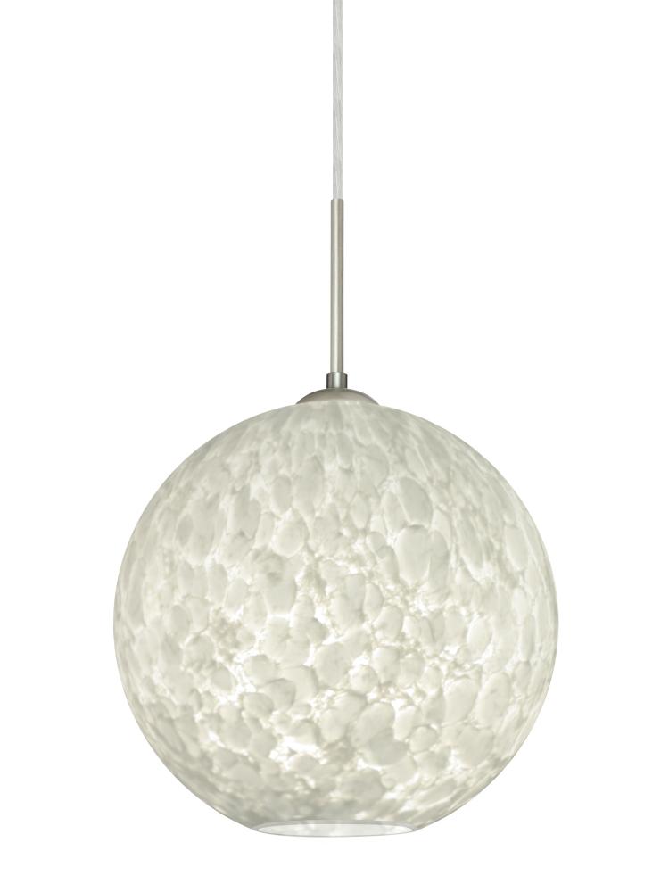 Besa Coco 12 Pendant, Carrera, Satin Nickel Finish, 1x9W LED