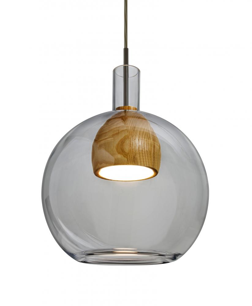 Besa, Benji Cord Pendant, Smoke/Medium, Bronze Finish, 1x9W LED