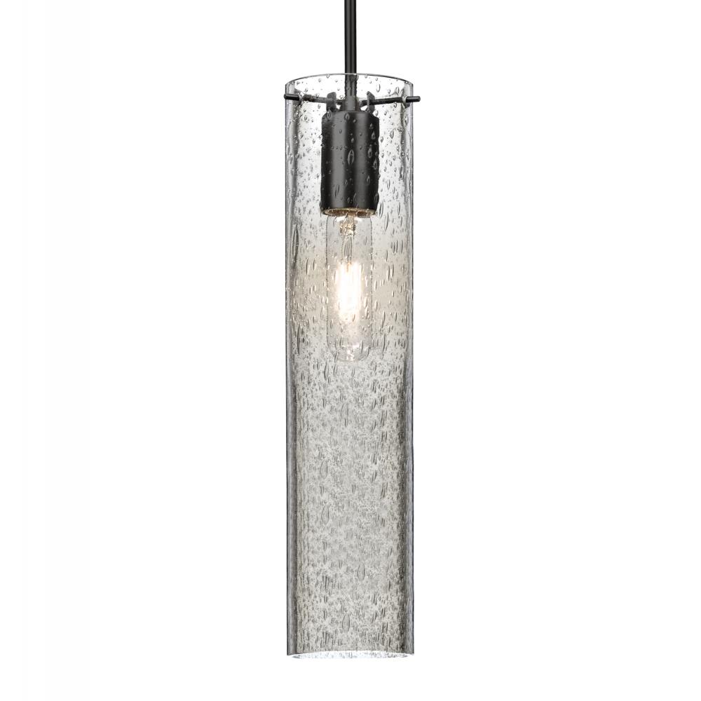 Besa, Juni 16 Cord Pendant, Clear Bubble, Black, 1x60W MAX E26 Base