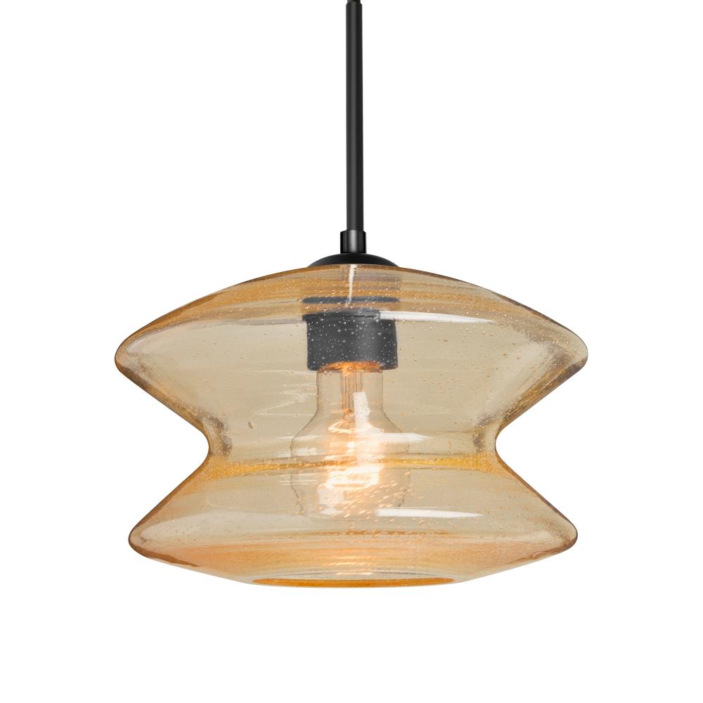 Besa, Zen Cord Pendant, Gold Bubble, Black Finish, 1x60W MAX E26 Base