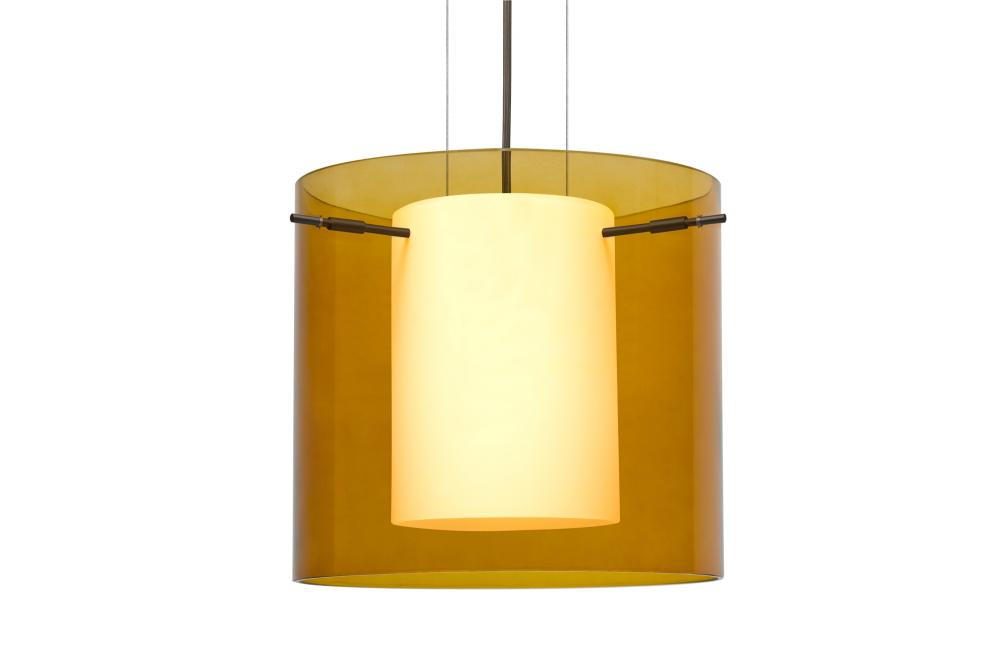 Besa Pahu 12 LED Pendant 1Kg Transparent Armagnac Bronze 1x11W LED