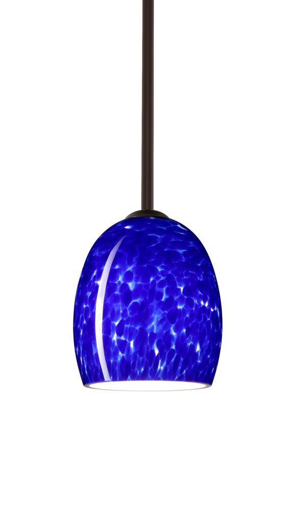 Besa Lucia Stem Pendant Bronze Blue Cloud 1x75W Medium Base