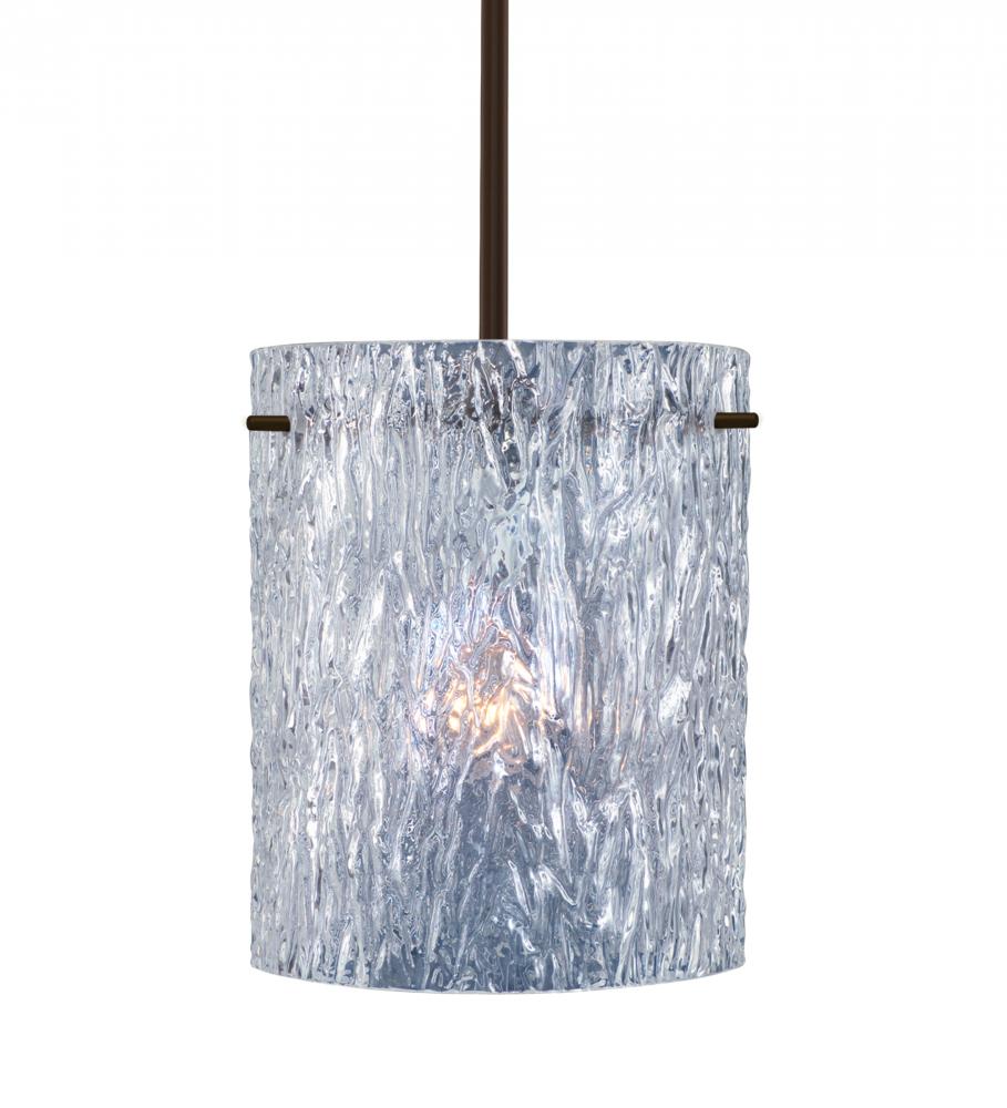 Besa Tamburo 8 Pendant Clear Stone Bronze 1x11W LED