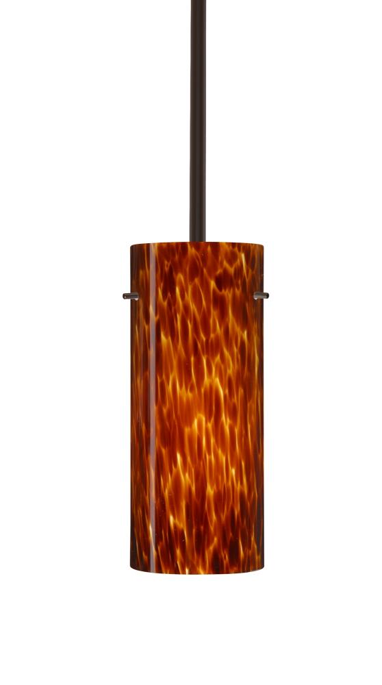 Besa Stilo 10 LED Pendant Amber Cloud Bronze 1x9W LED