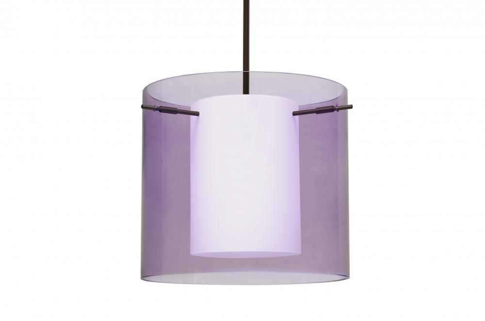 Besa Pahu 12 LED Pendant 1Tt Transparent Amethyst Bronze 1x11W LED