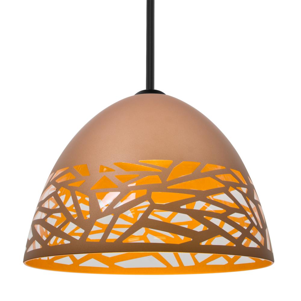 Besa Kiev Stem Pendant, Copper, Black Finish, 1x60W MAX E26 Base