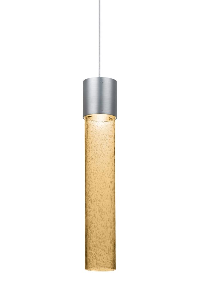 Besa, Wanda 12 Cord Pendant, Gold Bubble, Satin Nickel Finish, 1x3W LED