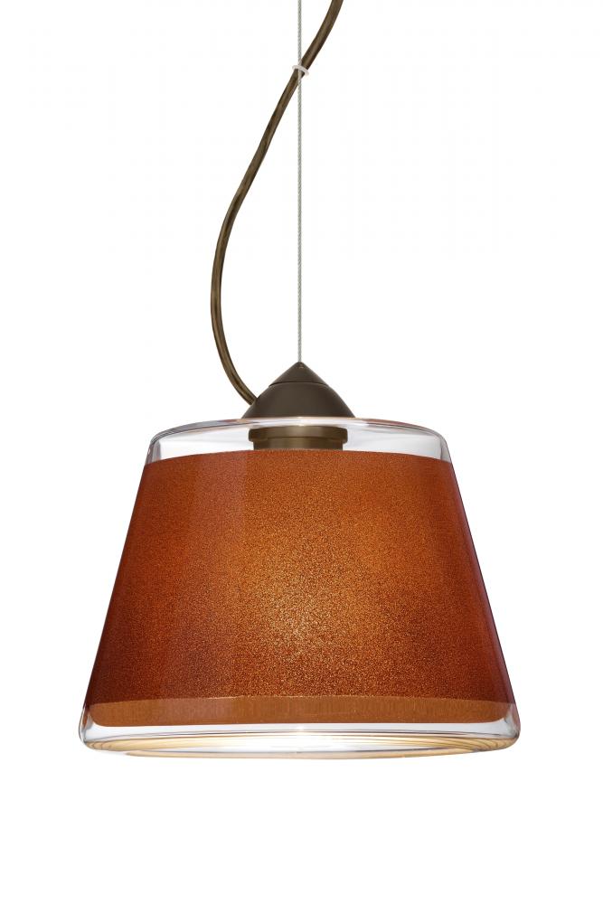 Besa Pica 9 Pendant 1KX Tan Sand Bronze 1x75W A19