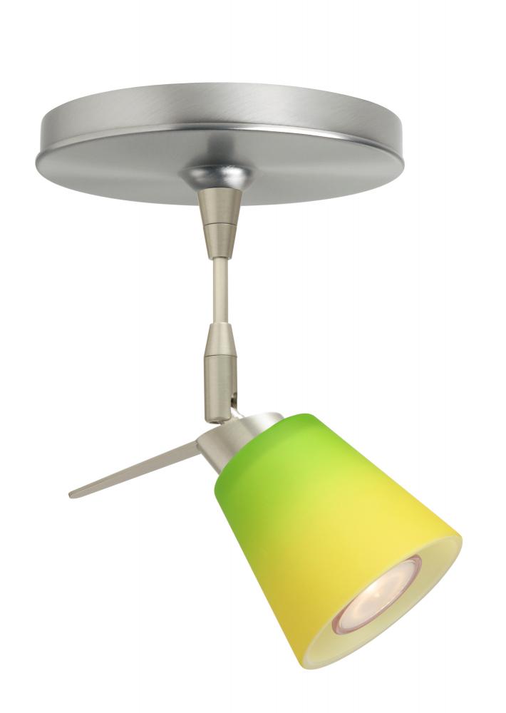 Besa Spotlight Canto 3 Satin Nickel Bicolor Green/Yellow 1x35W Halogen Mr11