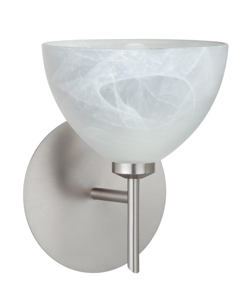 Besa Wall Brella Satin Nickel Marble 1x5W LED