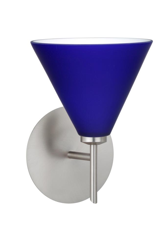 Besa Wall Kani Satin Nickel Cobalt Blue Matte 1x5W LED