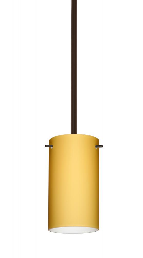 Besa Stem Stilo 7 Pendant Bronze Vanilla Matte 1x40W B10 Med